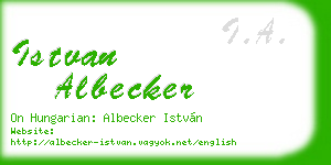 istvan albecker business card